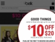$10 OFF Next Order Of $20 When Sign Up At Belk