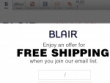 FREE Shipping With Email Sign Up At Blair