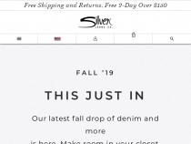 15% OFF All Orders W/ Silver Jeans Email Sign Up